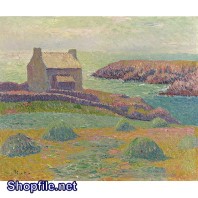 TSD3620 - Tranh sơn dầu ngôi nhà sát biển